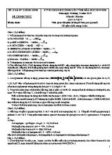 Đề thi học sinh giỏi tỉnh môn Hóa học Lớp 12 THPT - Năm học 2019-2020 - Sở giáo dục và đào tạo Quảng Bình
